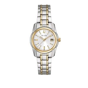 Bulova two toned stainless steel watch